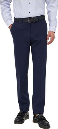 Benetton Kostuumbroek - Heren - Broeken - Blauw - Maat: XS Viscose