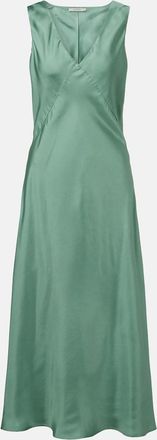 Asceno Provence silk twill slip dress