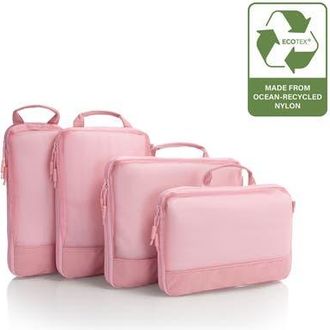 Heys EcoTex Compression Packing Cube 4 Piece Set in Pink Sand at Nordstrom