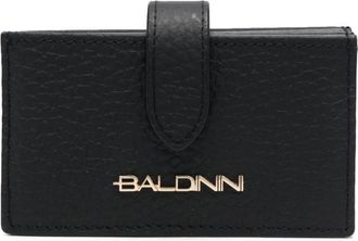 Baldinini logo-plaque leather wallet - women - Cotton/Calf Leather/PVC - One Size - Black