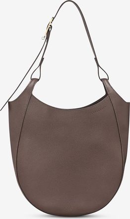 Longchamp Abgerundete Schultertasche aus genarbtem Leder Le Foulonné L