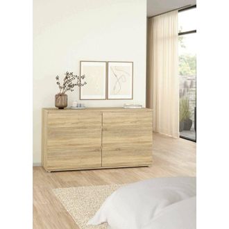 Dmora C&oacute;moda Albacore, 6 Cajones, 50x153.4x83.7h Cm Marr&oacute;n Roble