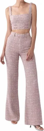 Sau Lee Asha Tweed Pants In Lilac