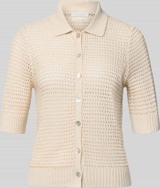 Christian Berg Strickjacke aus Leinen mit 1/2-Arm in Ecru, Gr&ouml;&szlig;e XXL