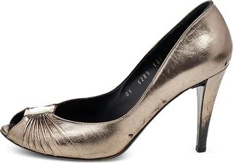 Ferragamo 90mm metallic-leather pumps