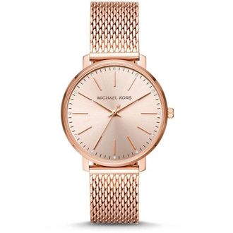 Michael Kors Womens MK4340 Pyper Quartz Crystal Rose Gold Dial Ladies Watch Stainless Steel - One Size