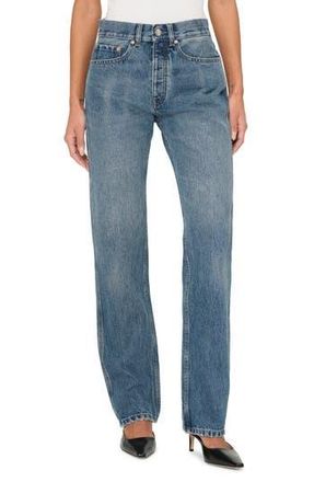 DL1961 Romie Mid Rise Straight Leg Jeans in Endless Sea Vintage at Nordstrom Rack, Size 25