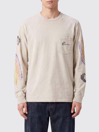 Golden Goose Long-Sleeved Cotton T-Shirt with Contrast Logo