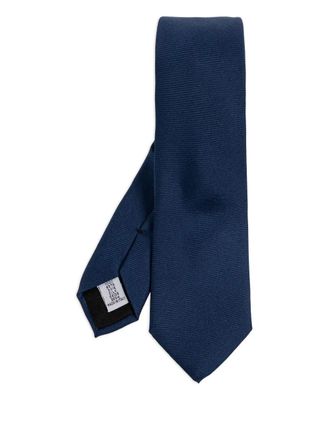 Moschino Teddy-Bear embroidered tie - men - Silk - One Size - Blue