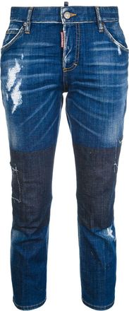 Dsquared2 Cropped jeans met rechte pijpen - Blauw