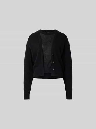 Paco Rabanne Cardigan aus Woll-Mix in Black, Gr&ouml;&szlig;e L