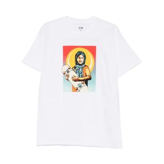Obey T-Shirts, male, White, Size: XL Skateistan Tee