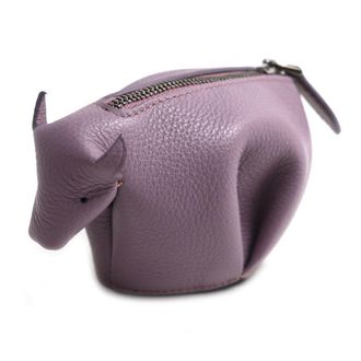Loewe Purple Leather Coin Purse/Coin Case (Pre-Owned)