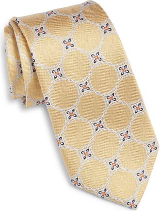 Nordstrom Geometric Silk Tie in Yellow at Nordstrom