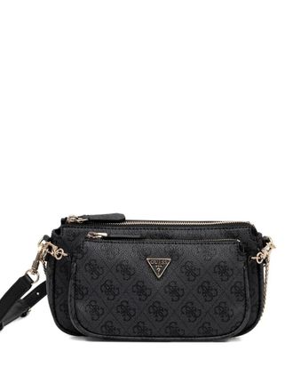 Guess Co Noelle zip monogram cross body bag - women - Polyurethane - One Size - Black