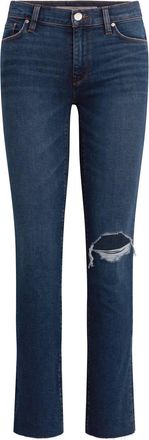 Hudson Womens Midrise Straight Ankle Jeans In Legit