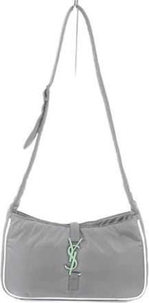 Saint Laurent Pre-owned Nylon Schoudertas - Dames - Vintage Schoudertas - Grijs - ONE Size - Nylon - Vintage