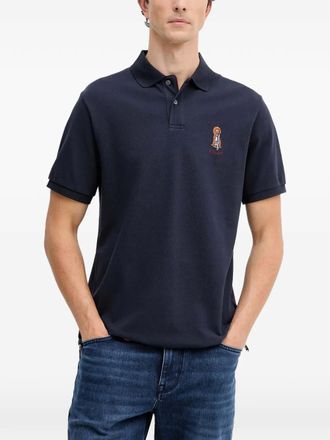 Hackett Katoenen poloshirt - Blauw