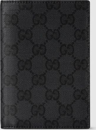Gucci Essence Classic Passport Case, Black, Original GG Fabric