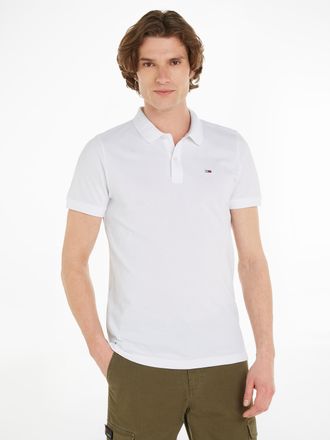 Tommy Jeans Plus TJM SLIM PLACKET POLO EXT Grosse Gr&ouml;ssen mit Logostickerei