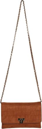 Elisabetta Franchi Cross Body Bags, female, Brown, Size: ONE SIZE Suede Crossbody Bag