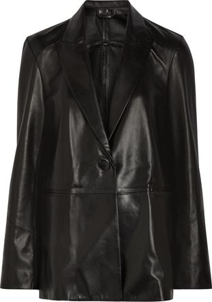 Nour Hammour Arden Leather Blazer - Black - 40 (UK12 / M)
