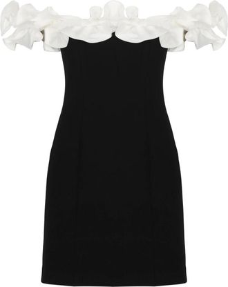 Rotate Straight Neck Dress - Dames - Feestkleedjes - Zwart - S - Kleedjes