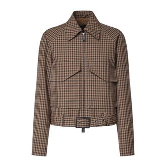 Dondup Chaqueta Ligera con Cintur&oacute;n - Jackets - Mujer - Marr&oacute;n - S