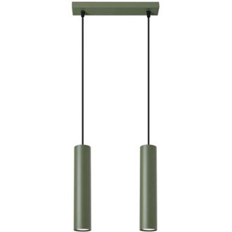 Wonderlamp L&aacute;mpara Colgante Vaza Verde Oliva, 2 Luces