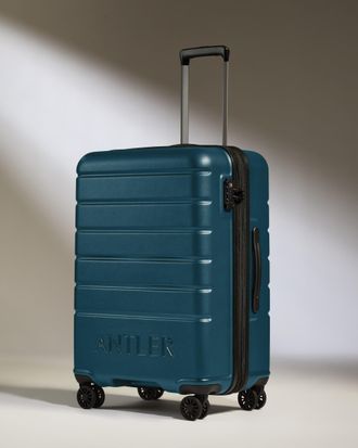 Antler Medium Suitcase In Soft Blue - Logo
