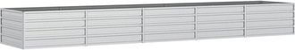 vidaXL Vidaxl - Arriate de acero galvanizado plateado 400x80x45 cm