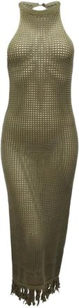 Vicolo Knitted Dresses, female, Green, ONE SIZE, 77001E Knit Cover-up Dress