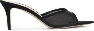 Gianvito Rossi Black Solid Elle 70 Heels