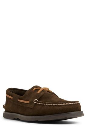 Sperry Top-Sider Authentic Original 2-Eye Ripple Boat Shoe in Olive Brown at Nordstrom, Size 11.5