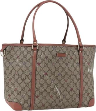Gucci Pre-owned Tote Bags, female, Beige, Size: ONE SIZE Pre-owned Plastic Tote Bag