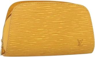 Louis Vuitton Pre-owned Clutches, female, Yellow, Size: ONE SIZE Pre-owned Epi Leather Pouch