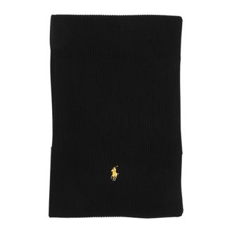 Polo Ralph Lauren Accessoires, Heren, Zwart, ONE Size, Wol, Wollen sjaal