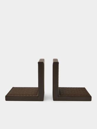 Riviere Elia Woven Leather Bookends