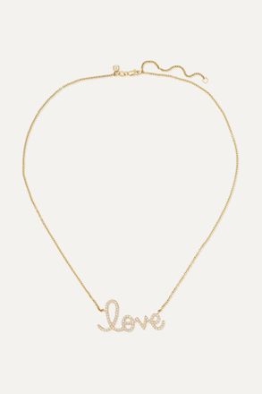 Sydney Evan Big Love 14-karat Gold Diamond Necklace - Oro