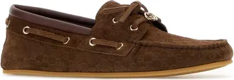 Gucci Womens Upper Moccasin Brown Suede