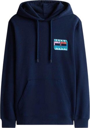Tommy Jeans Flag Play Hoodie Regular Fit - Heren - Hoodies - Blauw - M - Hoodies & sweatvesten