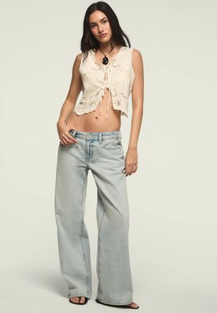 Lucky Brand Womens Baggy Wide Leg