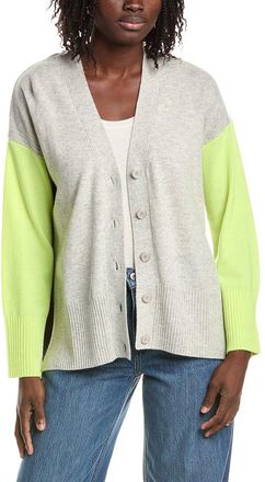 Isla Charlie Longline Colorblock Cashmere Cardigan