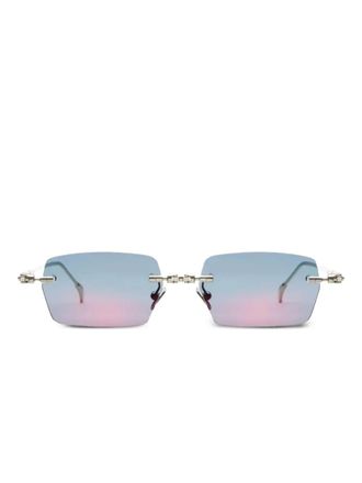 Kuboraum geometric-frame sunglasses - Blue