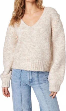 John & Jenn Maddy Long Sleeve Pullover In Cafe