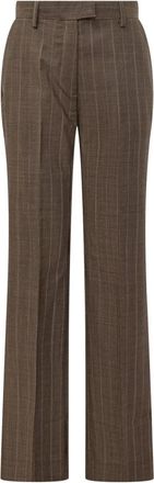 Ganni Straight Broeken - Dames - Straight fit broeken - Bruin - S - Broeken