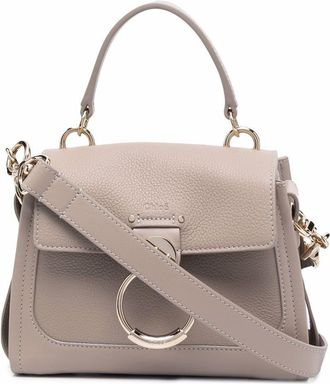 Chlo&eacute; small Tess Day bag - women - Linen/Flax/Calf Leather - OS - Grey