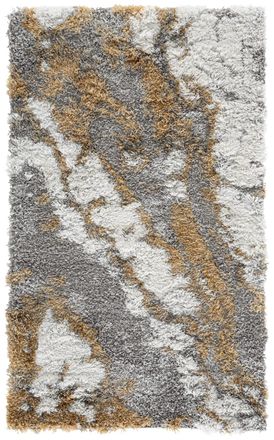 Safavieh Alfombra de polipropileno gris/oro, 122 x 183 cm