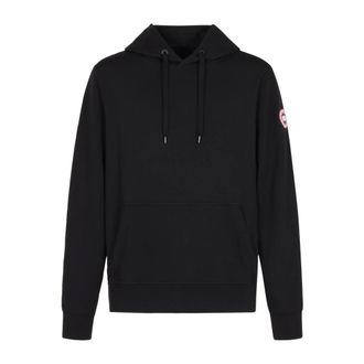 Canada Goose Hoodies, male, Black, Size: S Huron Hoodie