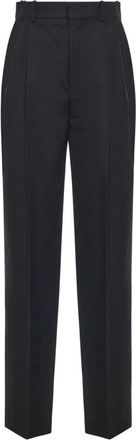 Chlo&eacute; High-Rise Broek met Wijde Pijpen - Dames - Wijde Broeken - Zwart - XS - Katoen - Broeken